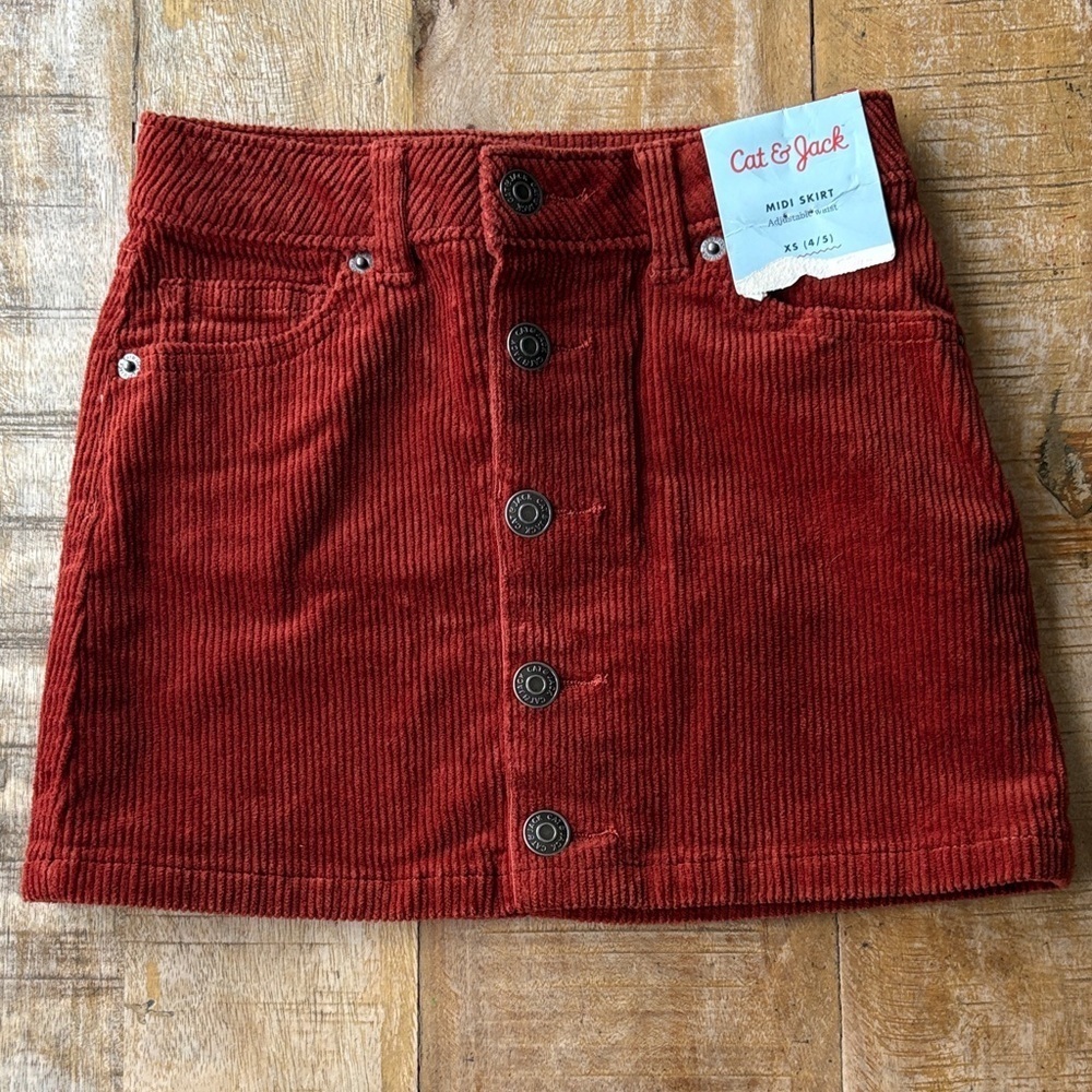 NWT Cat & Jack Corduroy Midi Skirt XS(4/5)